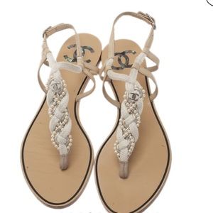 Chanel Pearl Sandals